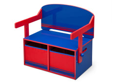 Delta Children Blue / Red Generic 3-in-1 Storage Bench and Desk Left View Closed a4a