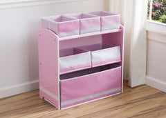 Delta Children Pink / White Generic Wooden Toy Organizer, Room View b0b