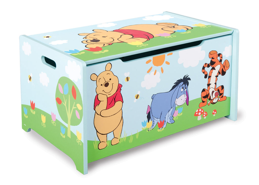 Delta Children  Winnie The Pooh Wooden Toy Box, Left View a1a