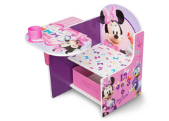 Delta Children Minnie Mouse Chair Desk with Storage Bin left view a2a